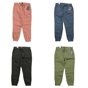 GAP Women's Twill Jogger Pants in Pink, Blue, Black, and Green